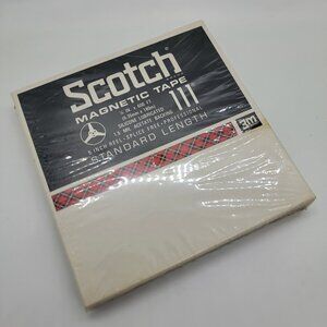 Sealed Scotch 111 Magnetic Recording Tape 7" Reel-Reel 1/4”x1200ft New Old Stock